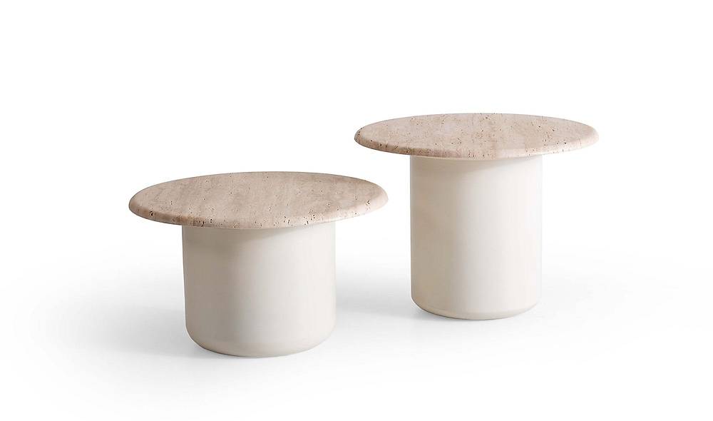 Emily Table Set - Travertine Marble