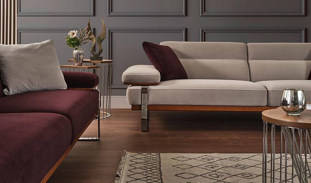 Aydam Sofa Set - Burgundy