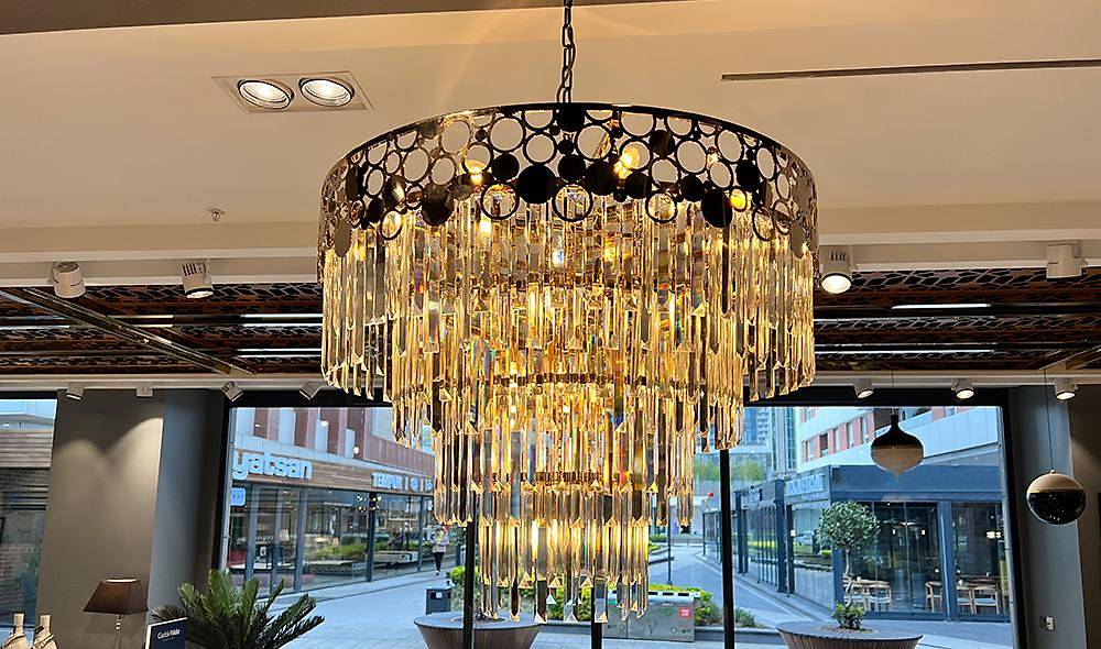Crystal Gold Pendant Chandelier