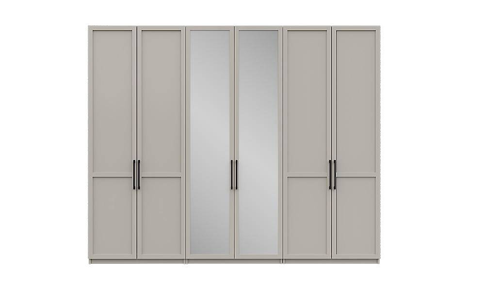 Liya 6 Door Wardrobe - Beige