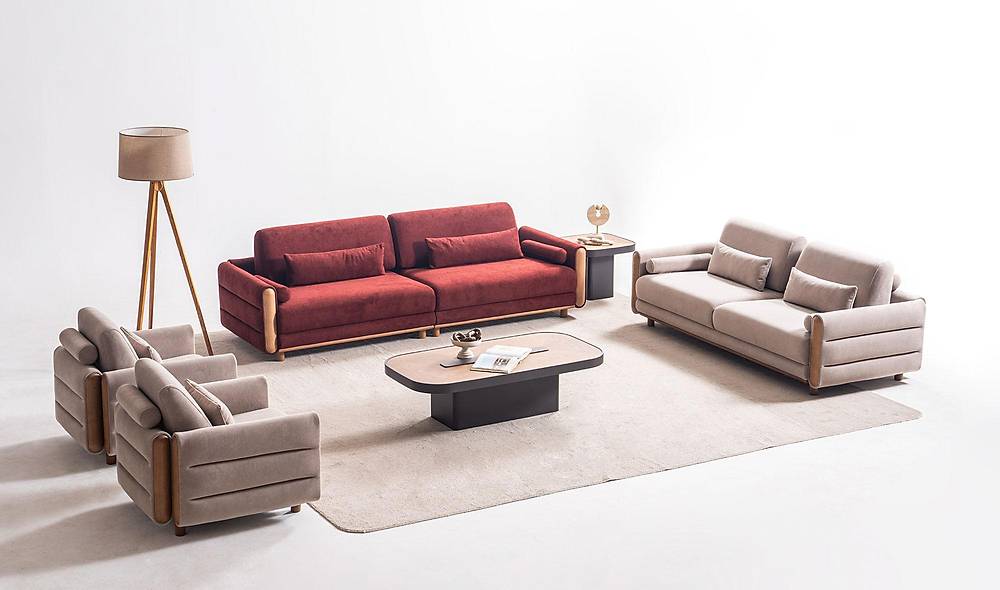 George Sofa Set - Oak