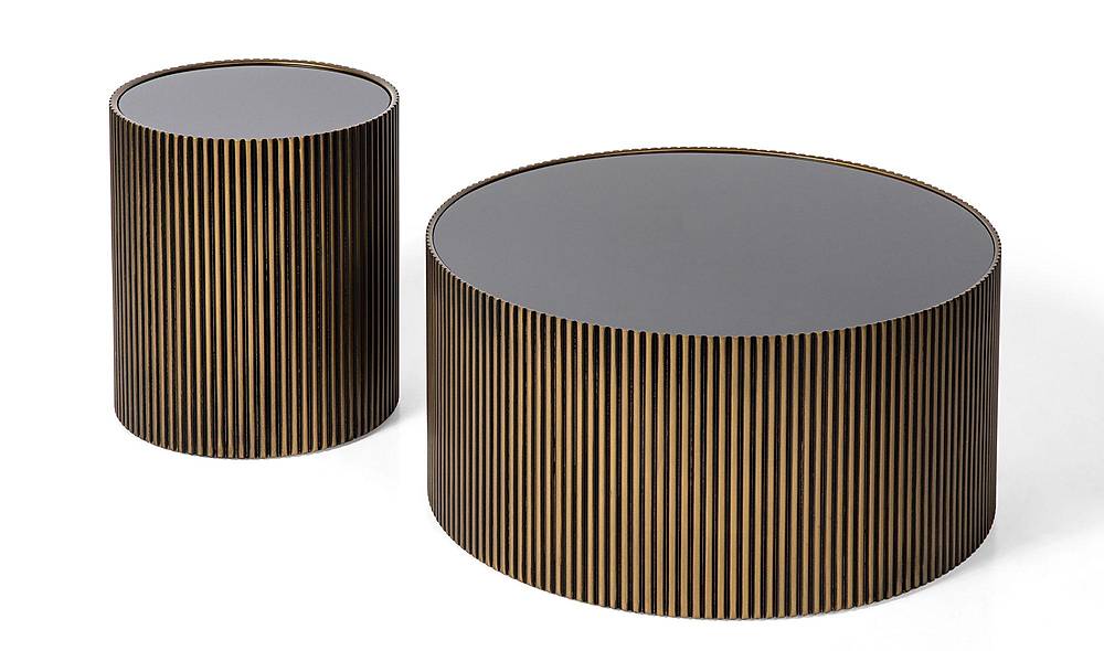Niko Coffee Table Set - Brass