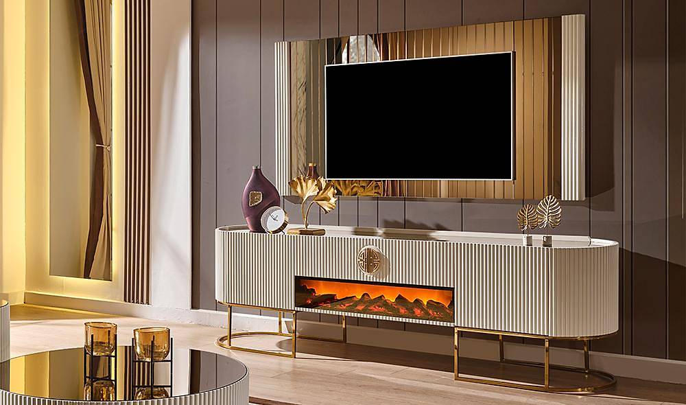 Crown Tv Unit - Cream