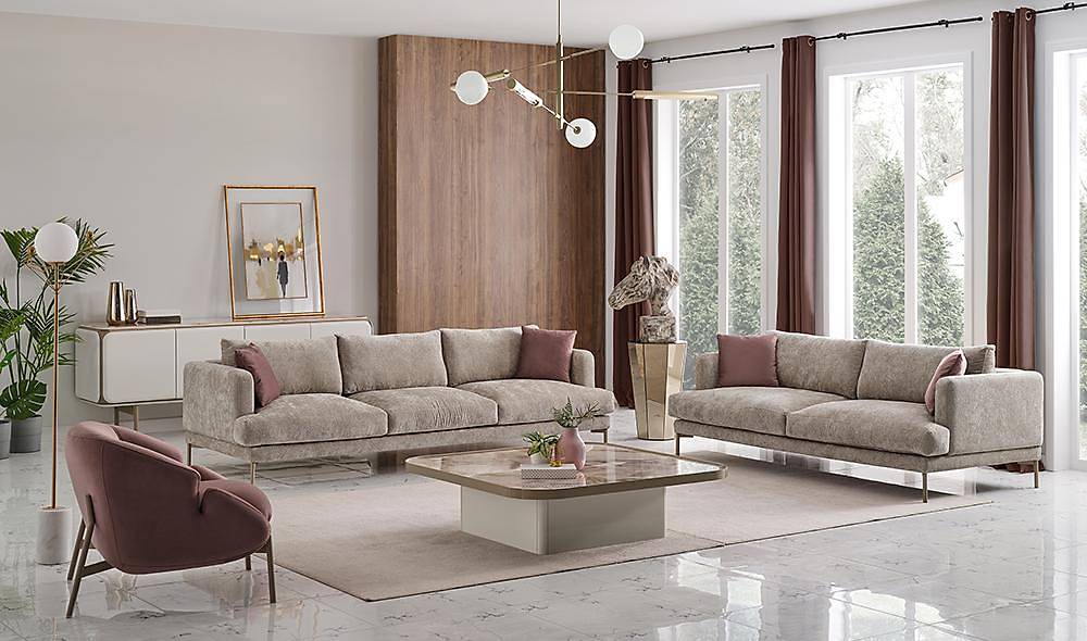 Vals Sofa Set 3+3+1 CaddeYıldız Furniture