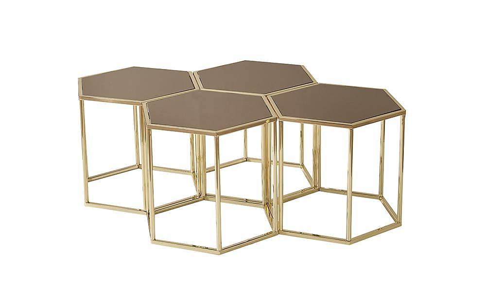 Vegas Coffee Table Set - Gold