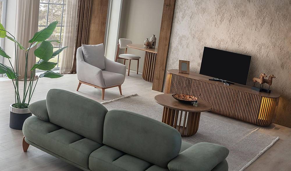 Netha Tv Stand - Walnut