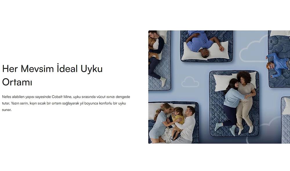 Yatsan Serta Perfect Sleeper Cobalt Mine Bed