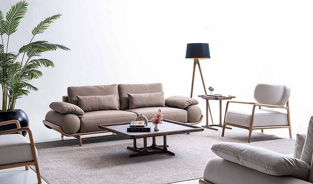 Almeda Sofa Set - Brown