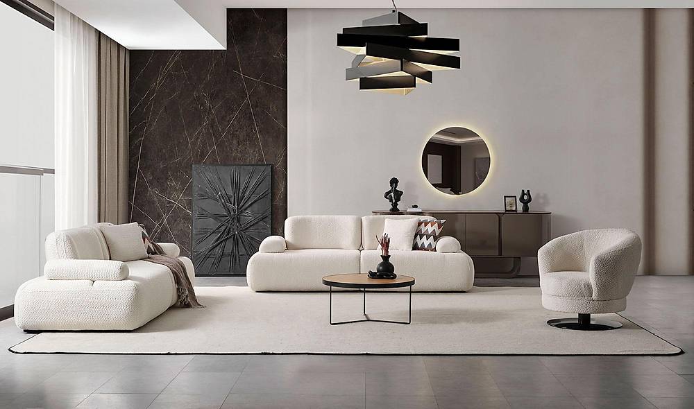 Motya Sofa Set - Cream