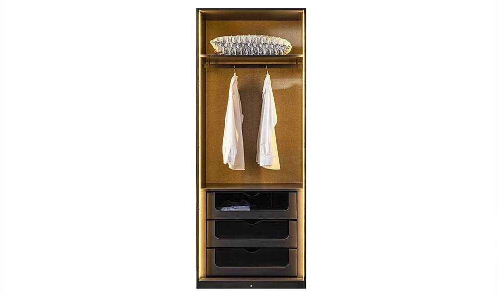 Suare Anthracite Corner Wardrobe