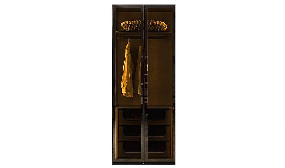Suare Anthracite Corner Wardrobe