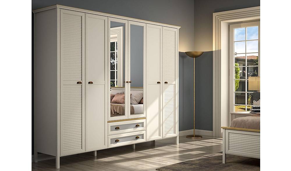 Astoria 6 Door Wardrobe - Drawers
