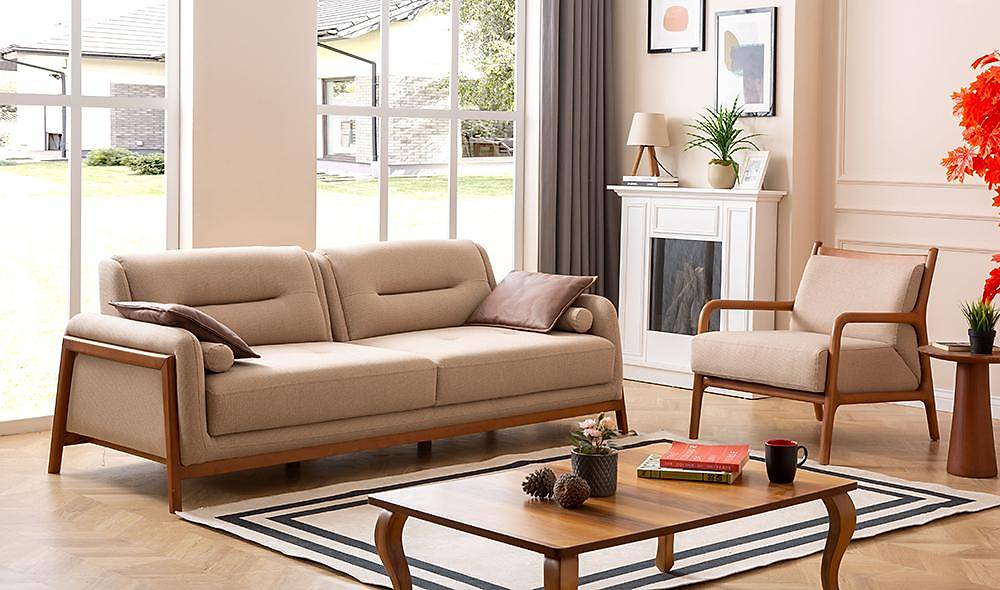 Trabzon Beige Sofa Set