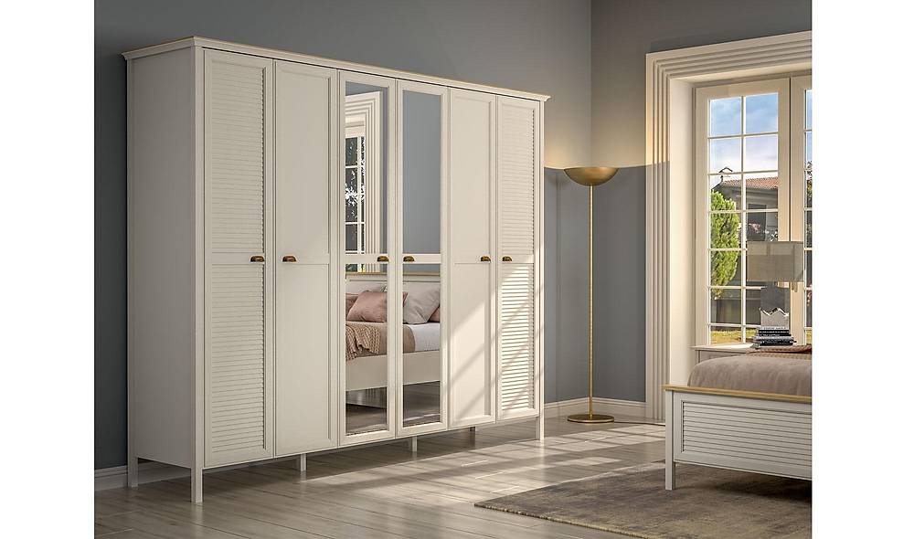 Astoria 6 Door Wardrobe - Hanger