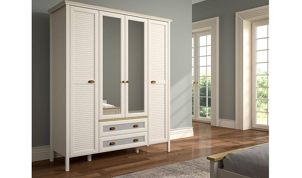 Atlantis 4 Door Wardrobe - Shelved