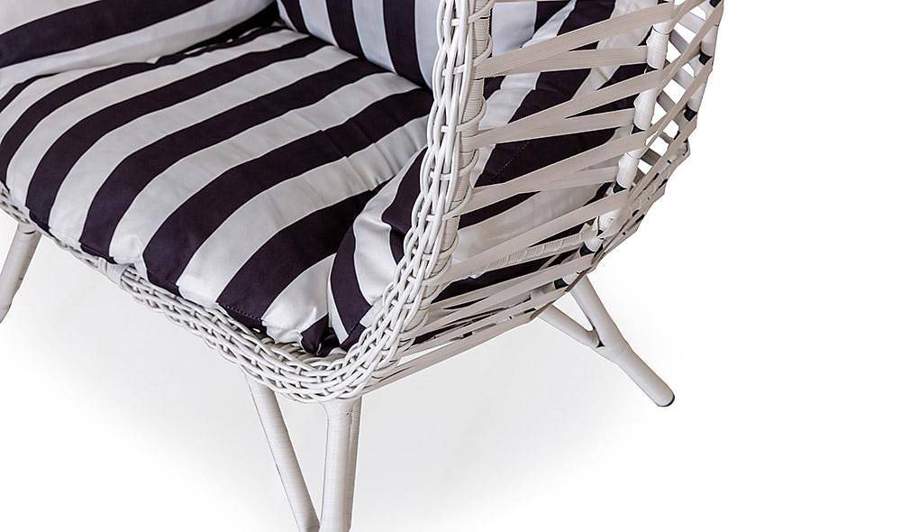 Holiday Single Garden Sofa - White