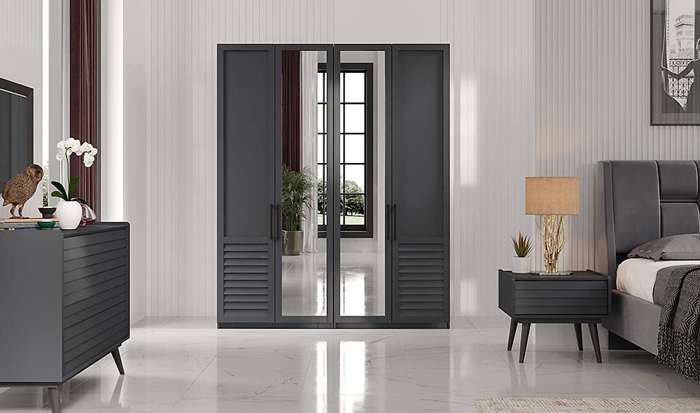 Çizgi 4 Wardrobe With Lid - Anthracite