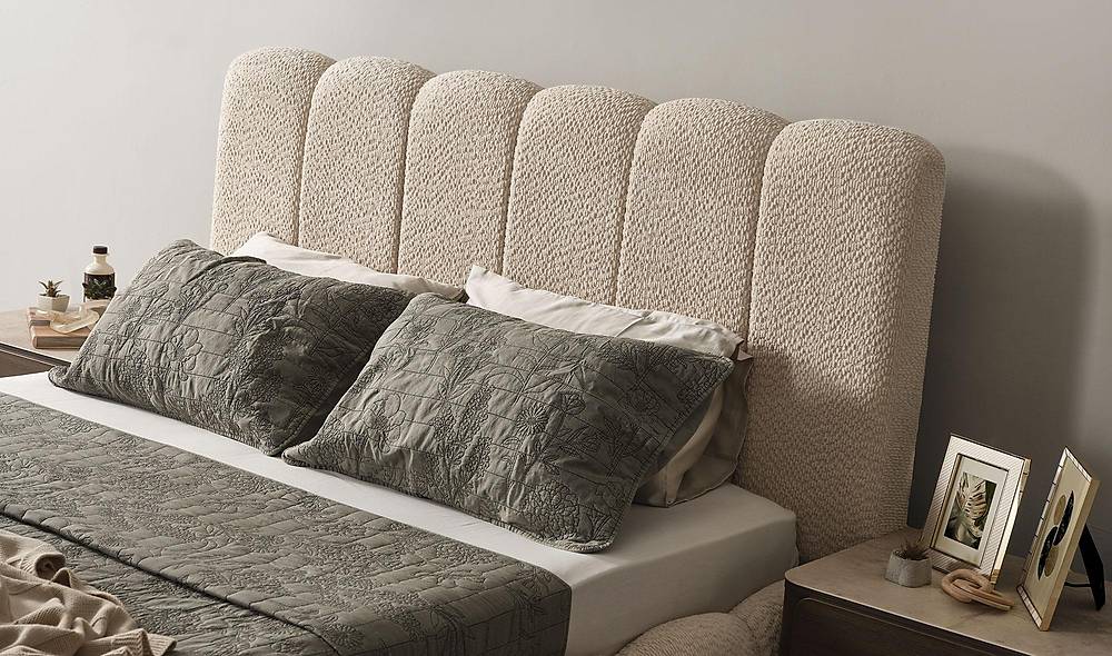 Monica Bedstead and Headboard - Beige