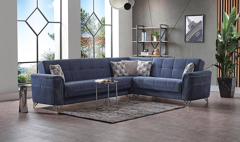 Okyanus Corner Set with Metal Design