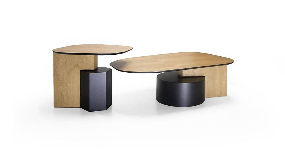Carpet Coffee Table Set - Oak
