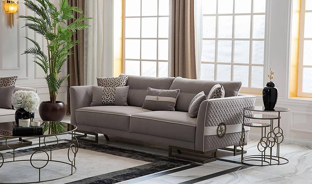 Visage Living Room Set Gray