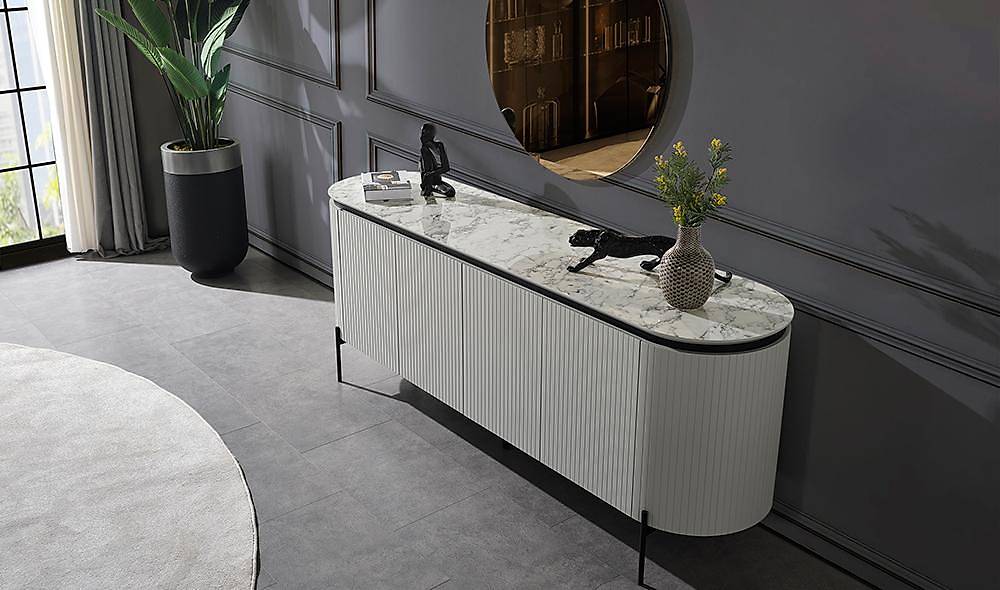 Mood Gray - Marble Dining Room