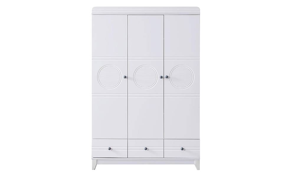 Momo 3 Door Wardrobe - Gray