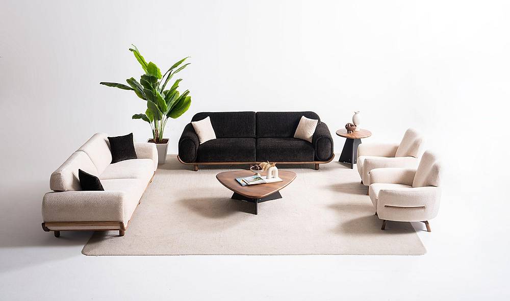 Maisie Sofa Set - Dark Brown