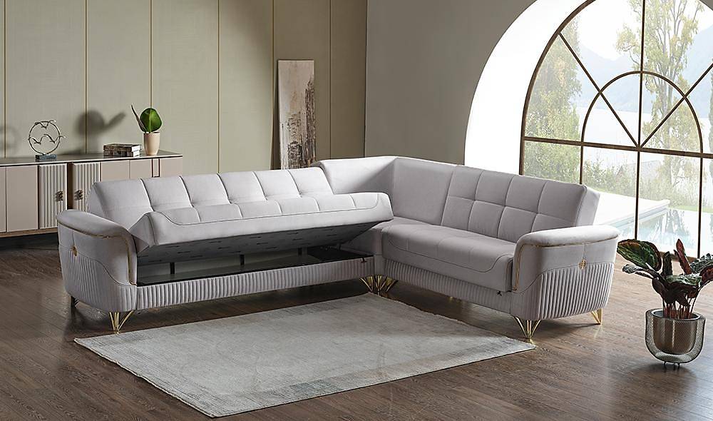 Okyanus Corner Set with Metal Design
