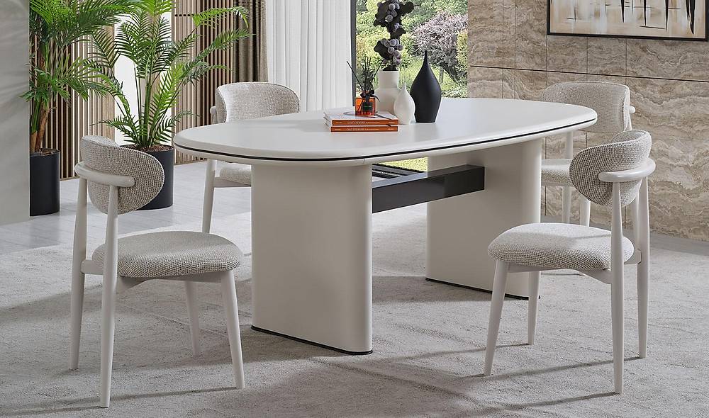 Noma Dining Table Set - Cream