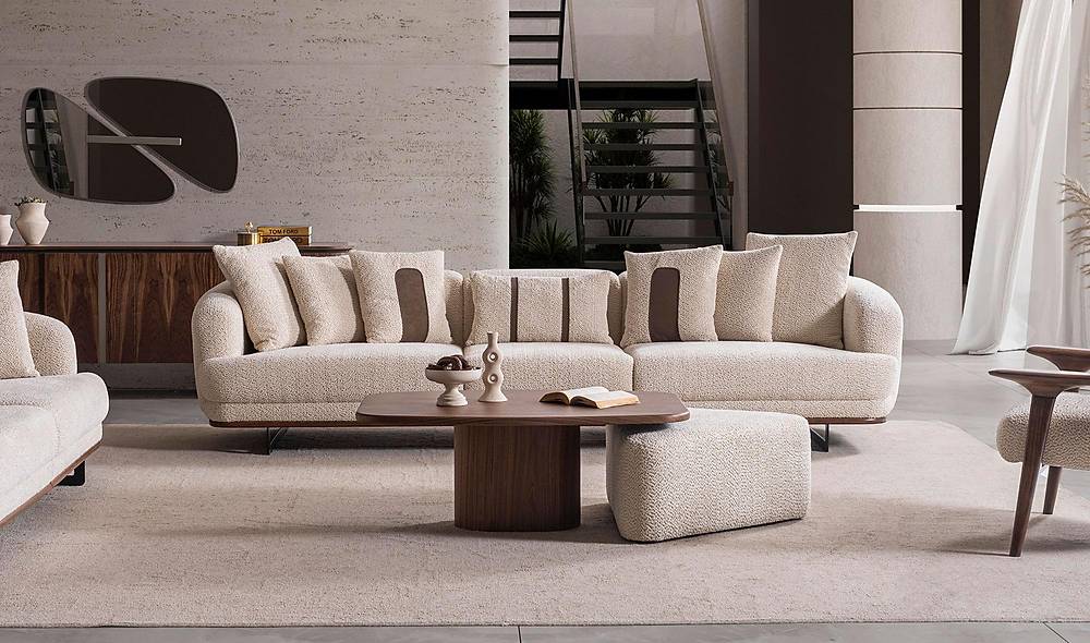 Velovis Sofa Set - Cream