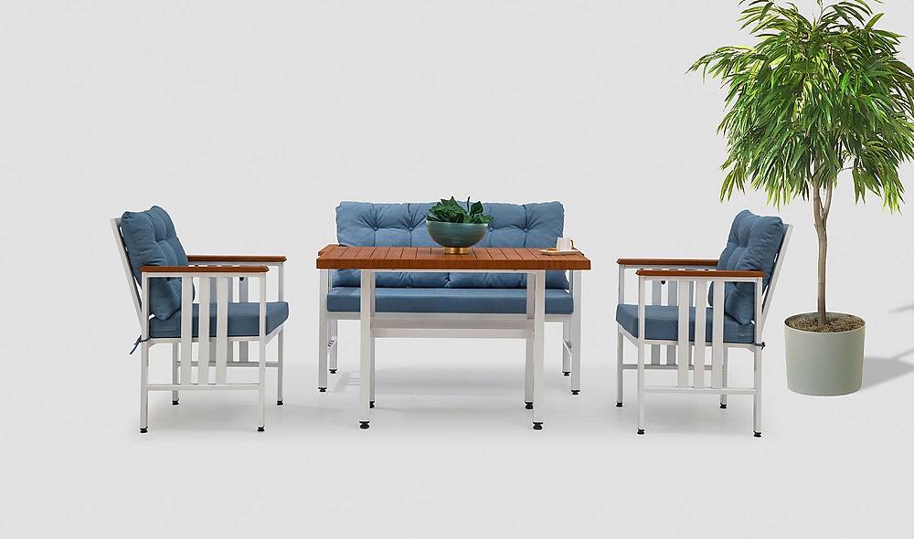 Alexis Garden Sofa Set - Blue