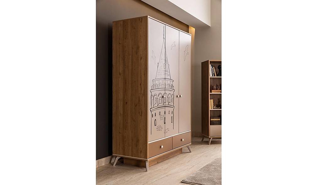 Açelya 3 Door Wardrobe