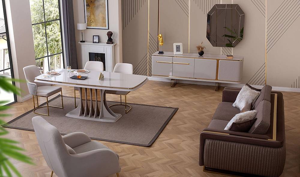 Farya New Dining Room - Gold