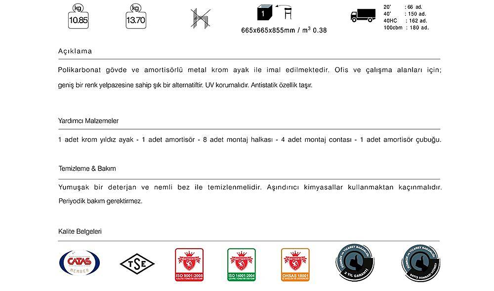 Opal Cheff Chair 2 Piece