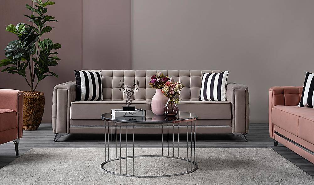 Belita Silver Sofa