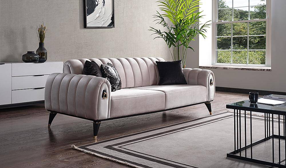 Hasır Sofa Set with Metal Design