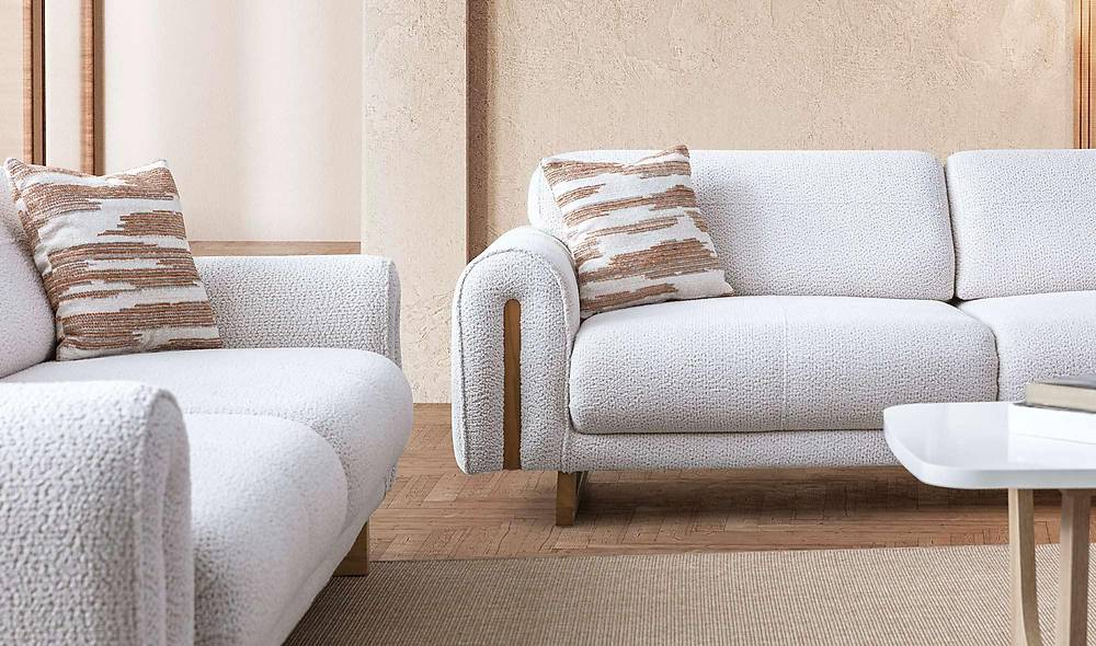 Lenora Sofa Set - White