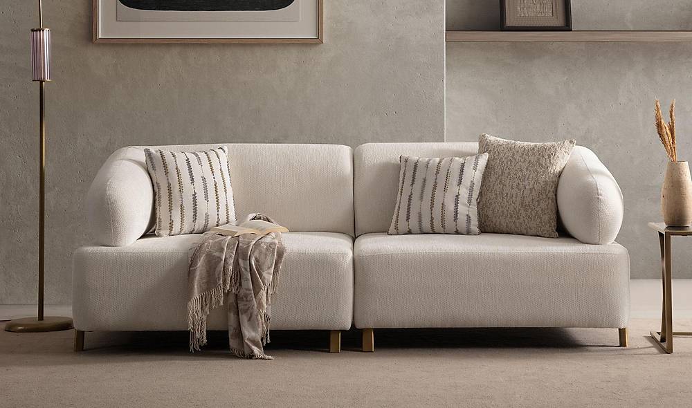 Ramona Sofa Set - Antique Gold