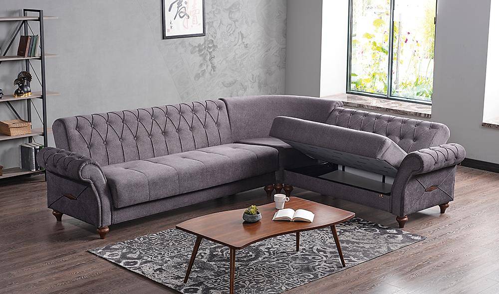 Karia Corner Set with Metal Design