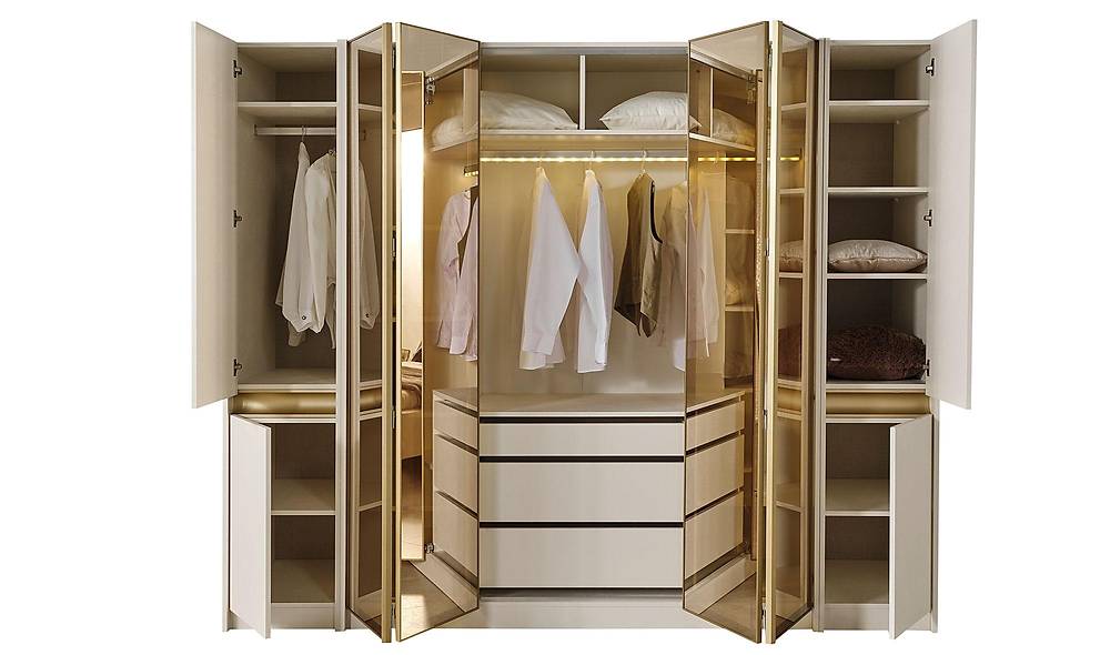 Hennes 6 Door Wardrobe - Reflected
