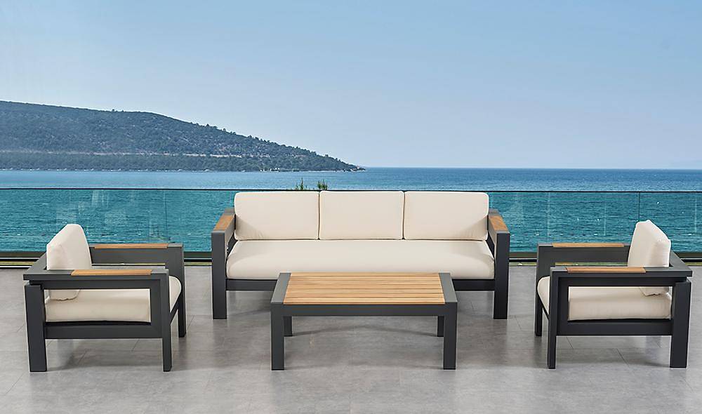 Rosalina Anthracite Garden Sofa Set