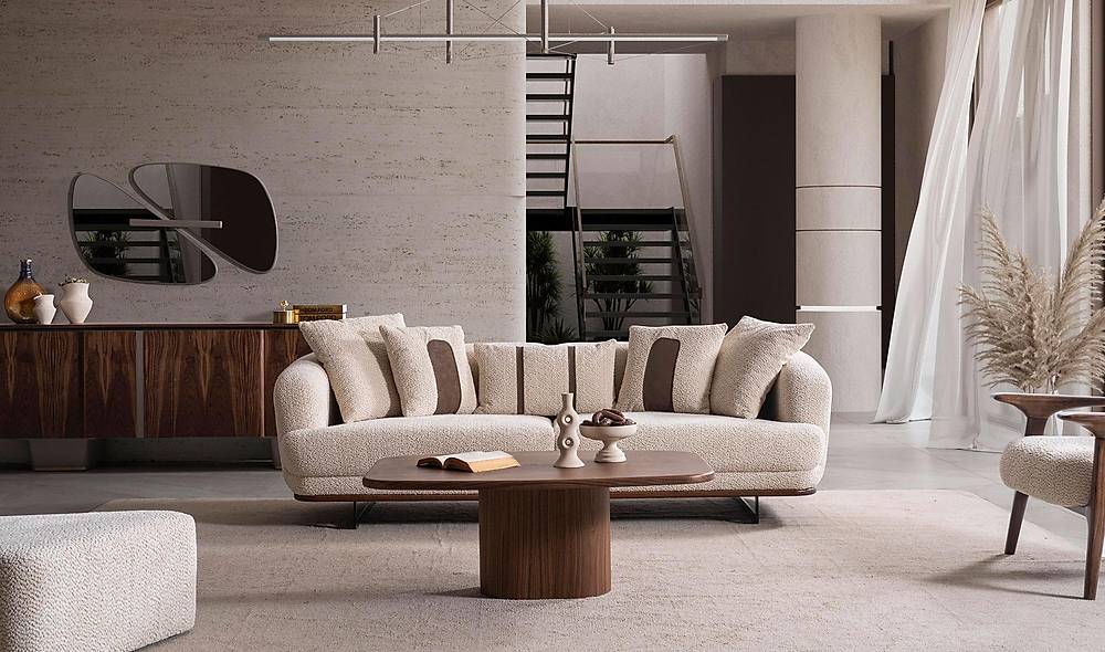 Velovis Sofa Set - Cream