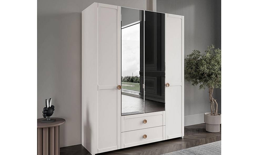 Poyraz Wardrobe - 4 Door