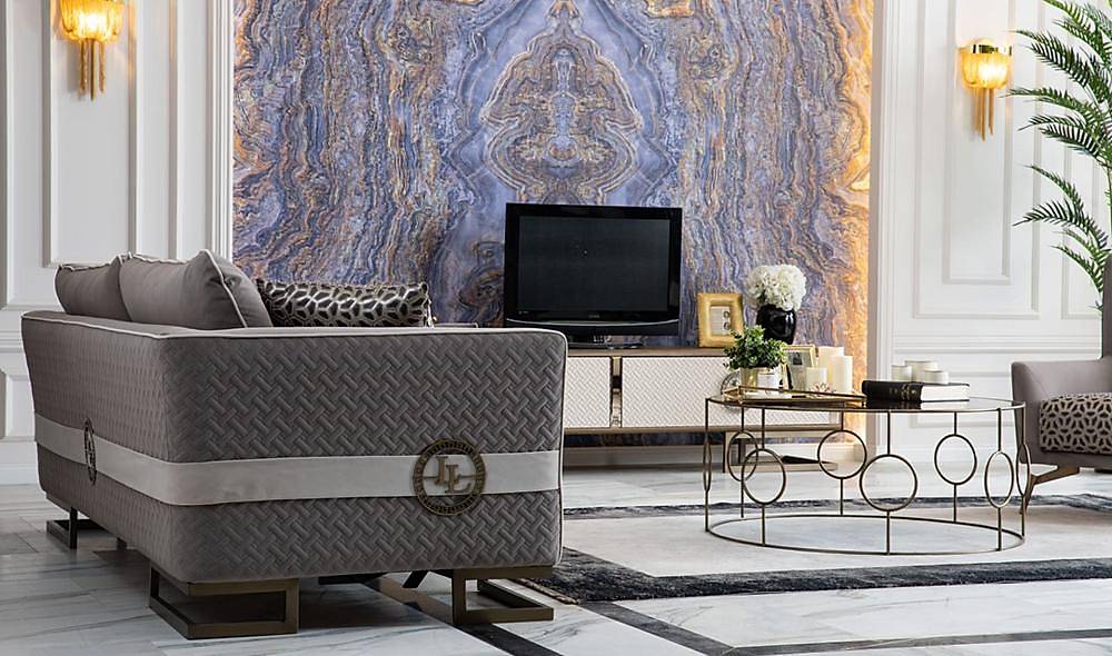 Visage Living Room Set Gray
