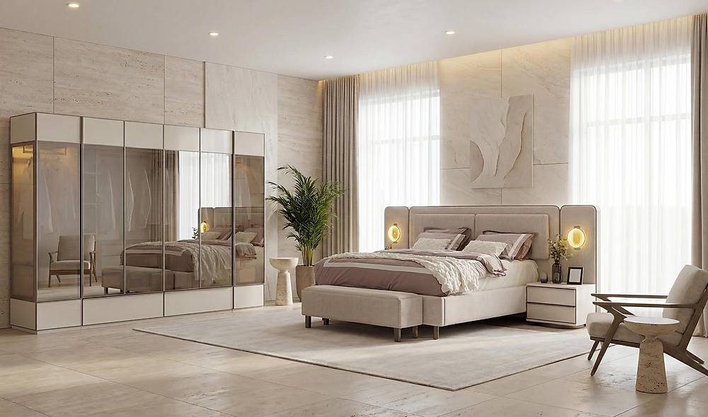 Sunny Base Bedroom - Corner Wardrobe