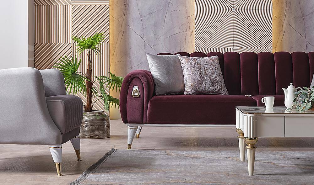 Hasır Sofa Set with Metal Design
