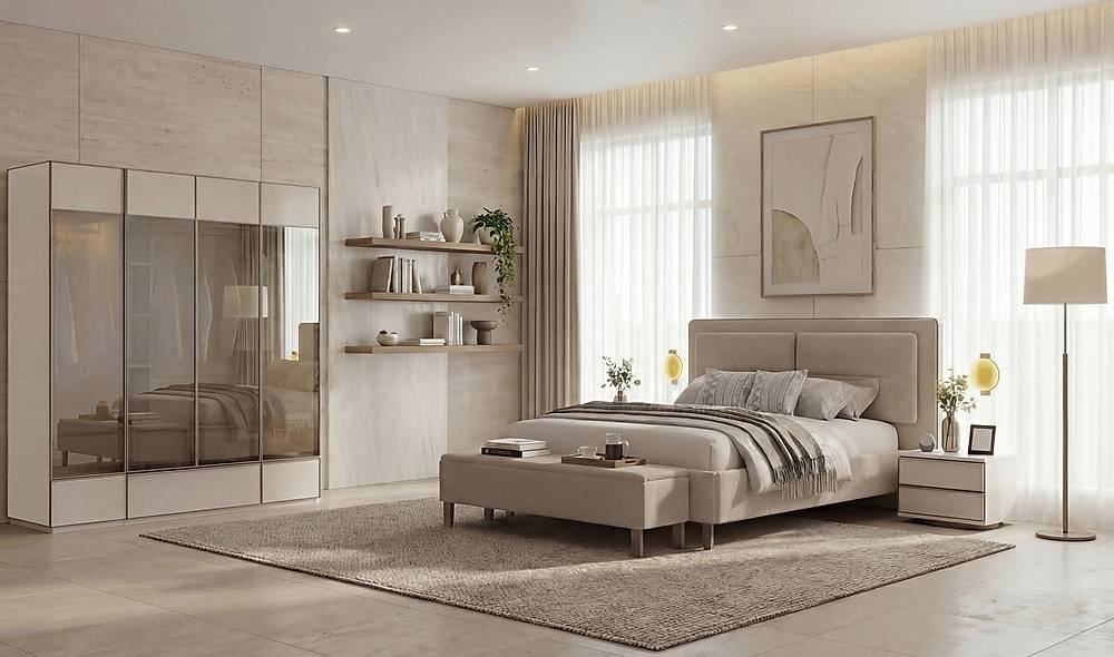 Sunny Base Bedroom - Glass Bell Lid