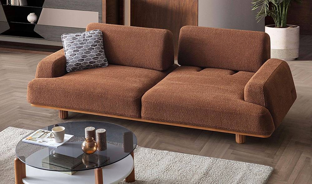 Linz Sofa - Orange - Cream