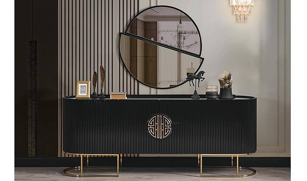 Crown Dining Room - Black - Gold
